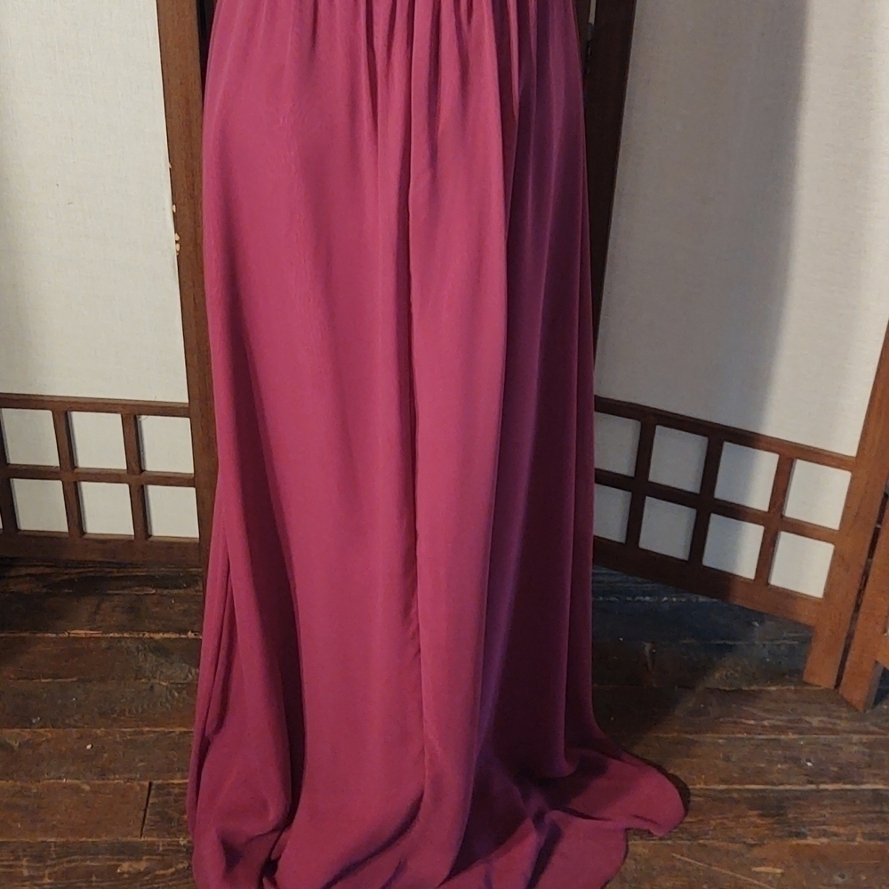 After Six Chiffon Blouson Body Full Length Dress Sz 12 Long  NWT - Picture 7 of 13